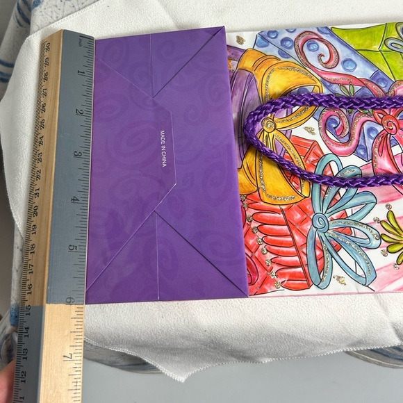 Brighton Purple and Yellow Gift Bags Collection Qty 5, 8.5” x 6” - Picture 6 of 11